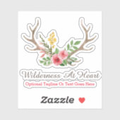 Rustieke Herten Antler Boheemse Bloemen Waterverf Sticker (Vel)