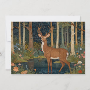 Rustieke herten boho bos bos  groen kaart
