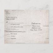 Rustieke herten & takken berken bruiloft RSVP Uitnodiging Briefkaart (Achterkant)