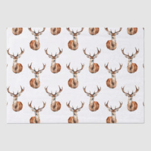 Rustieke Herten Wildlife Waterverf Tissuepapier