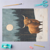 Rustieke Highland Koe in Winter Art Decoupage Tissuepapier (Craft)