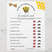 Rustieke Hij zei Zij zei Bruidsfeest Spel Flyer (Voorkant)