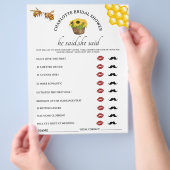 Rustieke Hij zei Zij zei Bruidsfeest Spel Flyer (Hand)