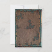 Rustieke Hoefijzer Bruiloftsreceptie Info Kaart (Achterkant)