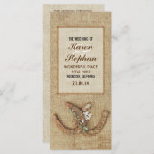 Rustieke hoefijzer huwelijksprogramma's programma (Voorkant / Achterkant)