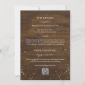 Rustieke Hoefijzer String Lights All-in-One Weddin Kaart (Achterkant)