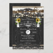 Rustieke Hoefijzers & Bloemen bruiloft uitnodiging (Voorkant / Achterkant)