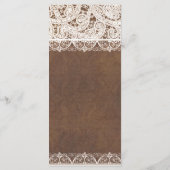 Rustieke Hoefijzers & Kant Land Western Menu Kaart (Achterkant)