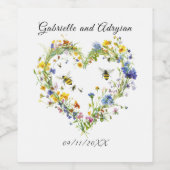 Rustieke Hommel Adres Wijn Etiket (Enkel label)