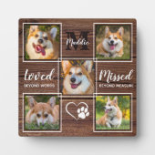 Rustieke Hond Herdenking Huisdier Verlies Aangepas Fotoplaat (Voorkant)