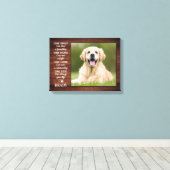 Rustieke Hond Liefhebber Citaat Aandenken Hond Fot Canvas Afdruk (Insitu (Houten vloer))