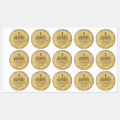 Rustieke honingpotlabel honingbij & imkernaam labels (Vel)