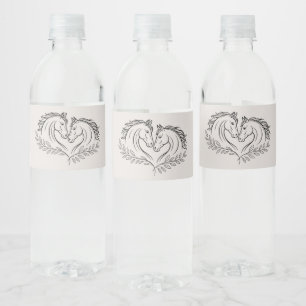 Rustieke Horse Country Western Elegant Wedding Waterfles Etiket