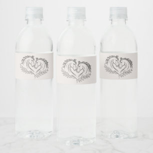 Rustieke Horse Country Western Elegant Wedding Waterfles Etiket