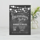 Rustieke Housewarming Party schoolbord Kaart (Staand voorkant)