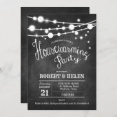 Rustieke Housewarming Party schoolbord Kaart (Voorkant / Achterkant)