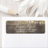 Rustieke hout en bruiloft String Lights Etiket (Insitu)