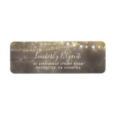 Rustieke hout en bruiloft String Lights Etiket (Voorkant)