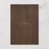 Rustieke hout en kant bruiloft details - Informati Informatiekaartje (Achterkant)