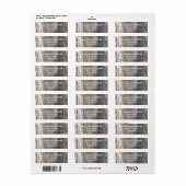 Rustieke hout en string verlichting bruiloft etiket (Full Sheet)