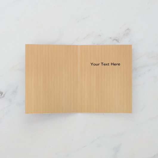 Rustieke hout gele bloemen vlinder dank u kaart (Binnen)