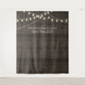 Rustieke hout prom-dans achtergrond wandkleed (Voorkant)