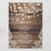 Rustieke Hout & Slingerlichten Menu (Voorkant)