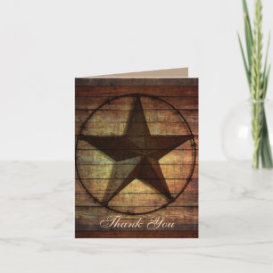 rustieke hout texas ster western bruiloft bedankt