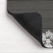 Rustieke hout & witte kant Lacy boerderij chic Muismat (Hoek)