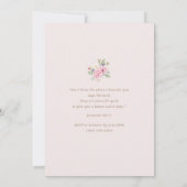 Rustieke Hout & Zachte Roze Doop Kaart (Achterkant)