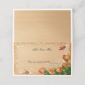 Rustieke Houten Bloemen Vlinder Bruiloft Gevouwen (Buitenkant ongevouwen)