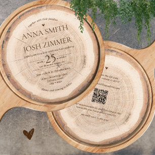 Rustieke Houten Boom Stompschuur Alles In Een QR B Kaart