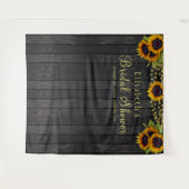 Rustieke houten bruidsfeest fotocabine achtergrond wandkleed (Voorkant (horizontaal))