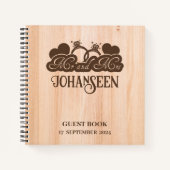 Rustieke houten bruiloft Elegant Mr. en Mrs. Gaste Notitieboek (Voorkant)