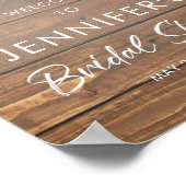 Rustieke Houten Bruiloft Welcome Bord  Poster (Hoek)