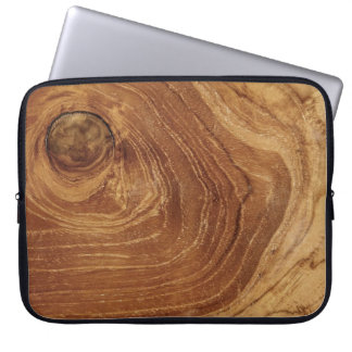 Rustieke houten bruine teak hout houtnerf textuur laptop sleeve
