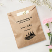 Rustieke houten cabine Dank u berg bruiloft Bedankzakje (Gezegeld)