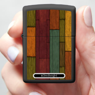Rustieke Houten Deur" - Custom Mat Zwart