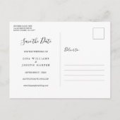 Rustieke Houten Foto Script Save the Date Briefkaart (Achterkant)