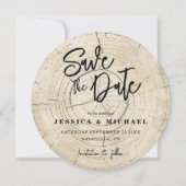 Rustieke Houten Graan Land Bruiloft Save The Date (Voorkant)