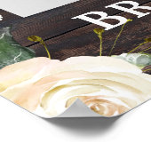 Rustieke houten groene bloemstuk bruiloft feest de poster (Hoek)