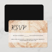 Rustieke Houten Handlettering RSVP gereserveerde Z Kaartje (Voorkant / Achterkant)
