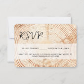 Rustieke Houten Handlettering RSVP gereserveerde Z Kaartje (Voorkant)
