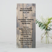 Rustieke houten hek Skinny Trouwtafel Menu (Staand voorkant)