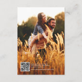 Rustieke Houten Herfst Bladeren & Lichten Bruiloft Informatiekaartje (Achterkant)