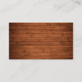 Rustieke Houten Kant Bruiloft Registry Invoegen Ka Informatiekaartje (Achterkant)