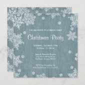 Rustieke houten kerst uitnodiging (Voorkant / Achterkant)