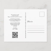 Rustieke Houten Lichten Kalender QR Code Sla de Da Aankondigingskaart (Achterkant)