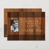 Rustieke Houten Lijst Sympathie Dank u Briefkaart (Voorkant / Achterkant)