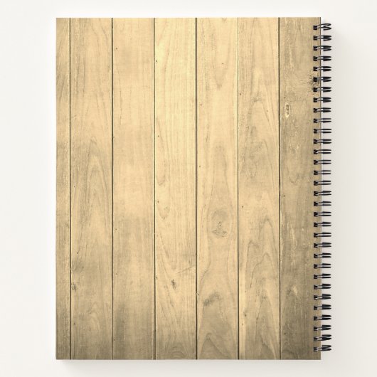 Rustieke Houten Natuur Familie Cabine Recept Bruin Notitieboek (Achterkant)